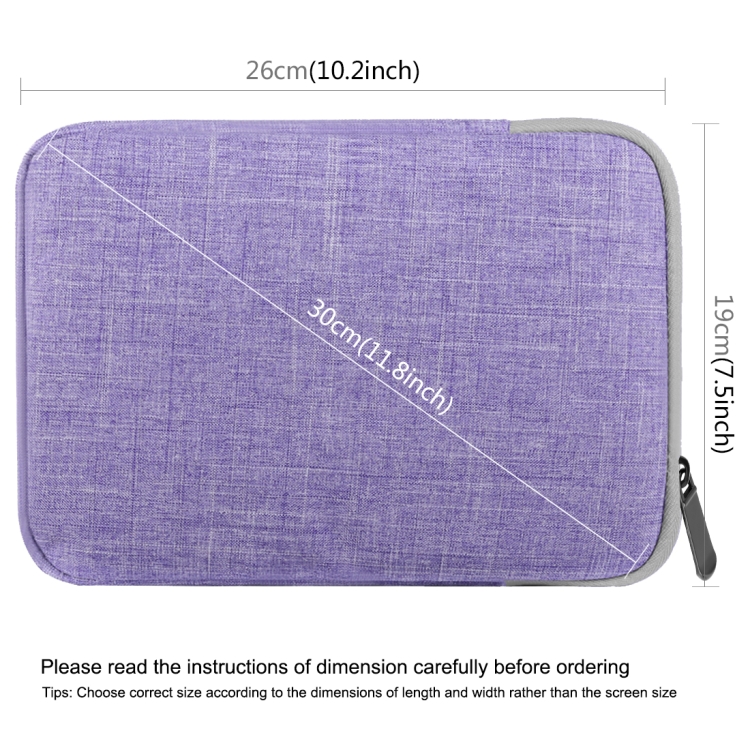 HAWEEL 9.7 inch Sleeve Case Zipper Briefcase Carrying Bag, For iPad 9.7 inch / iPad Pro 9.7 inch, Galaxy, Lenovo, Sony, Xiaomi, Huawei 9.7 inch Tablets(Purple) - 2