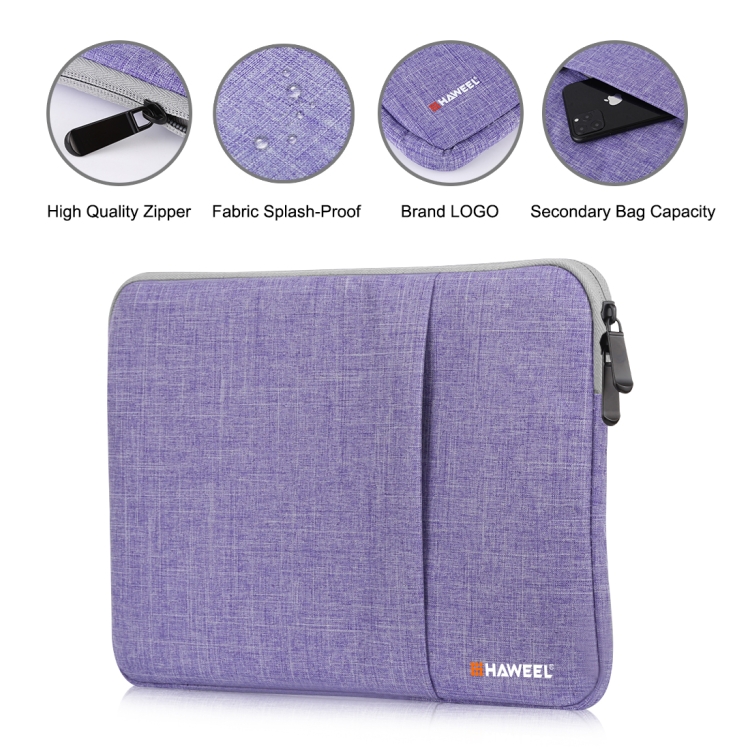 HAWEEL 11 inch Sleeve Case Zipper Briefcase Carrying Bag For Macbook, Samsung, Lenovo, Sony, DELL Alienware, CHUWI, ASUS, HP, 11 inch and Below Laptops / Tablets(Purple) - 3