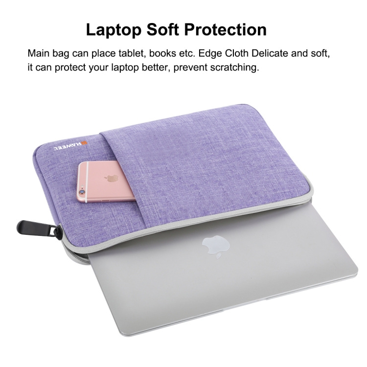 HAWEEL 11 inch Sleeve Case Zipper Briefcase Carrying Bag For Macbook, Samsung, Lenovo, Sony, DELL Alienware, CHUWI, ASUS, HP, 11 inch and Below Laptops / Tablets(Purple) - 7