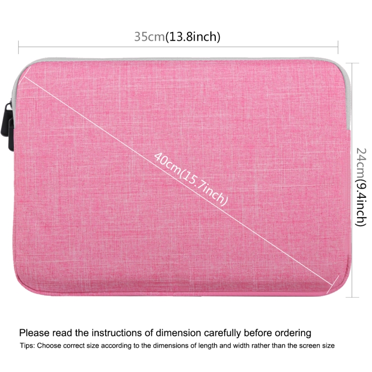HAWEEL 13.0 inch Sleeve Case Zipper Briefcase Laptop Carrying Bag, For Macbook, Samsung, Lenovo, Sony, DELL Alienware, CHUWI, ASUS, HP, 13 inch and Below Laptops(Pink) - 2