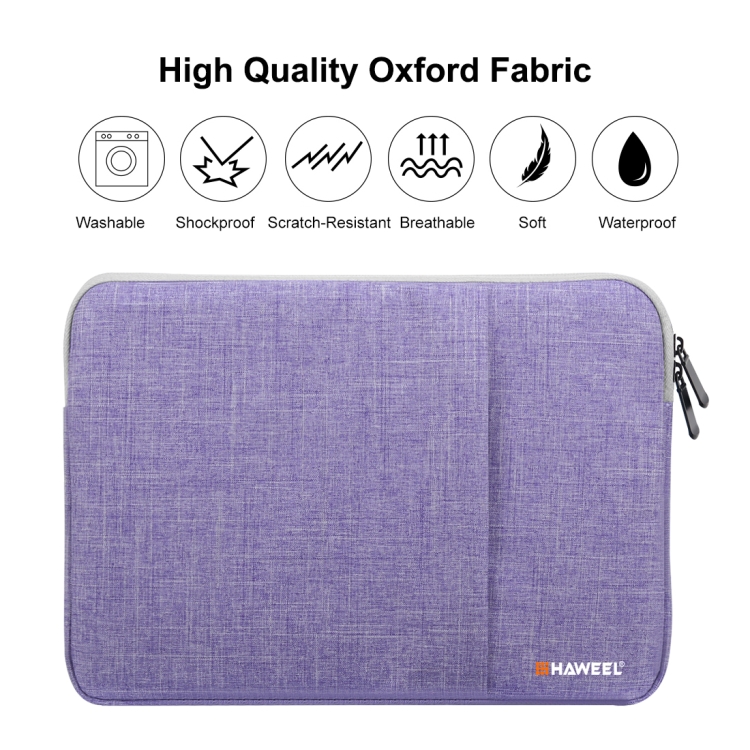 HAWEEL 13.0 inch Sleeve Case Zipper Briefcase Laptop Carrying Bag, For Macbook, Samsung, Lenovo, Sony, DELL Alienware, CHUWI, ASUS, HP, 13 inch and Below Laptops(Purple) - 1