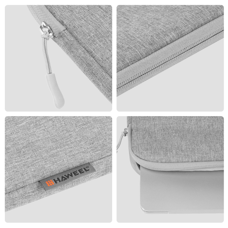 HAWEEL 13 inch Laptop Sleeve Case Zipper Briefcase Bag for 12.5-13.5 inch Laptop(Grey) - 2