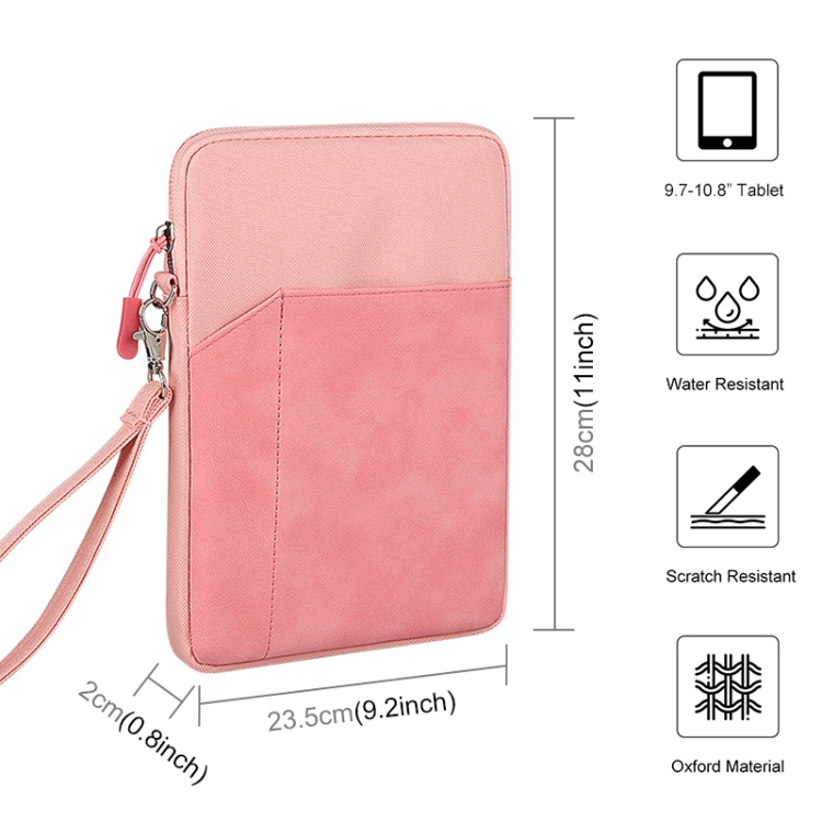 HAWEEL Splash-proof Pouch Sleeve Tablet Bag for iPad 9.7 -11 inch Tablets(Pink) - 1