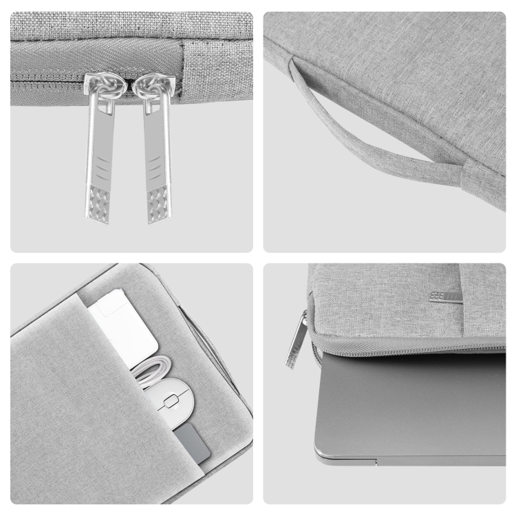 HAWEEL Laptop Sleeve Case Zipper Briefcase Bag with Handle for 12.5-13.5 inch Laptop(Grey) - 2