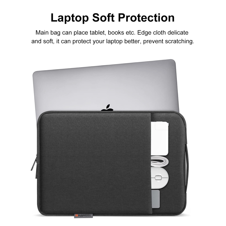 HAWEEL Laptop Sleeve Case Zipper Briefcase Bag with Handle for 14-15 inch Laptop (Black) - 4