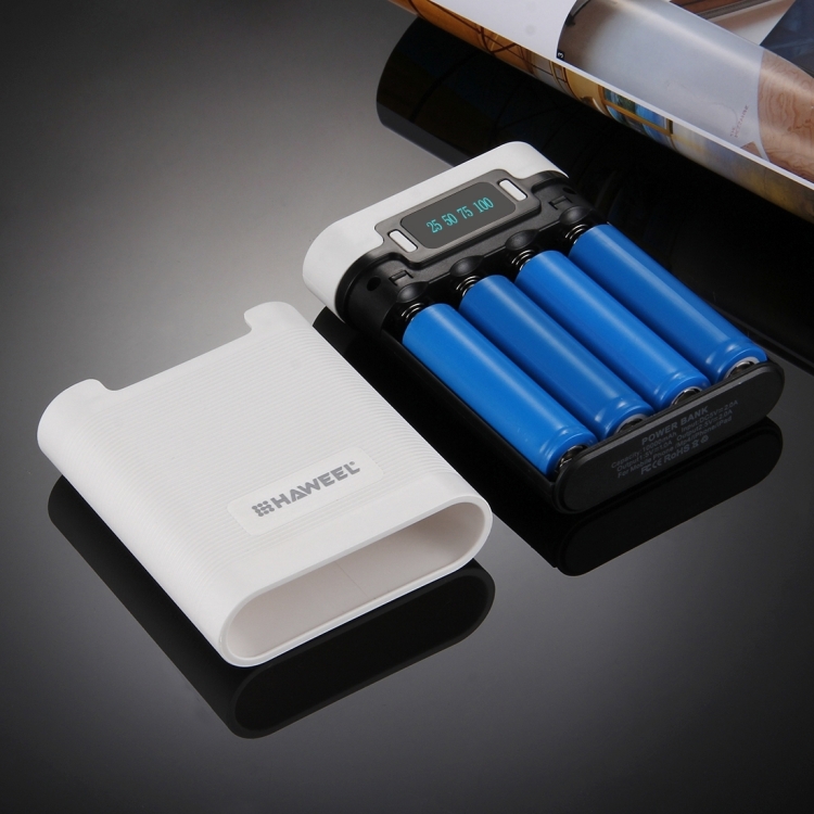 [US Warehouse] HAWEEL DIY 4 x 18650 Battery (Not Included) 10000mAh Power Bank Shell Box with 2 x USB Output & Display for iPhone, Galaxy, Sony, HTC, Google, Huawei, Xiaomi, Lenovo and other Smartphones - 8