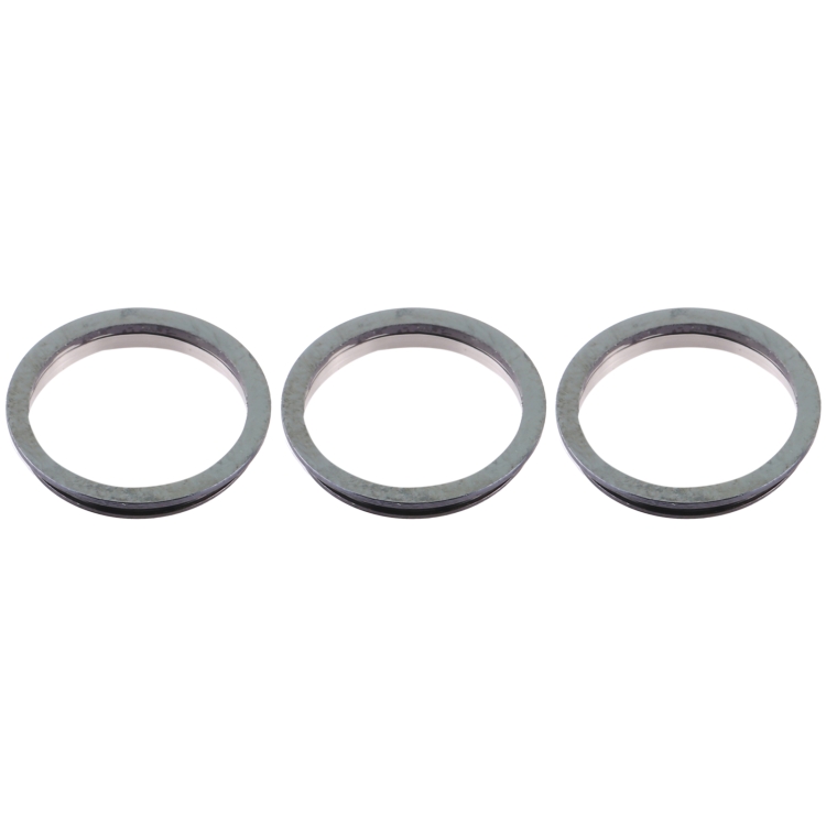 3 PCS Rear Camera Glass Lens Metal Protector Hoop Ring for iPhone 12 Pro Max(Aqua Blue) - 2