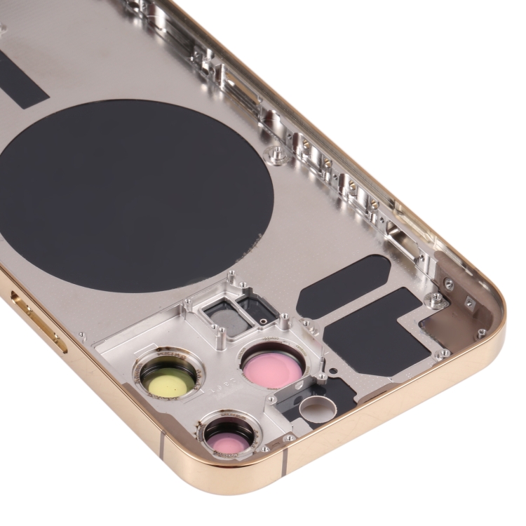 Back Housing Cover with SIM Card Tray & Side  Keys & Camera Lens for iPhone 13 Pro(Gold) - 3