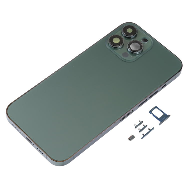 Back Housing Cover with SIM Card Tray & Side  Keys & Camera Lens for iPhone 13 Pro Max(Green) - 1