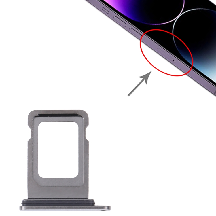SIM+SIM Card Tray for iPhone 14 Pro (Black) - 3