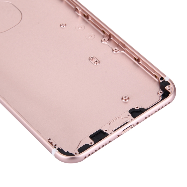 5 in 1 for iPhone 7 Plus (Back Cover + Card Tray + Volume Control Key + Power Button + Mute Switch Vibrator Key) Full Assembly Housing Cover(Rose Gold) - 5