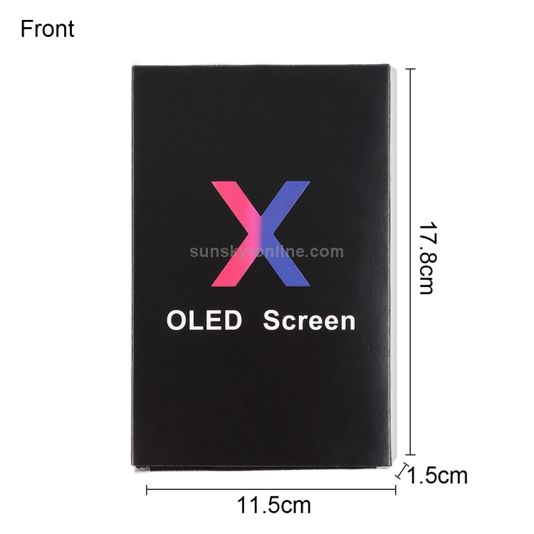 50 PCS Cardboard Packaging Black Box for iPhone X LCD Screen and Digitizer Full Assembly - 1