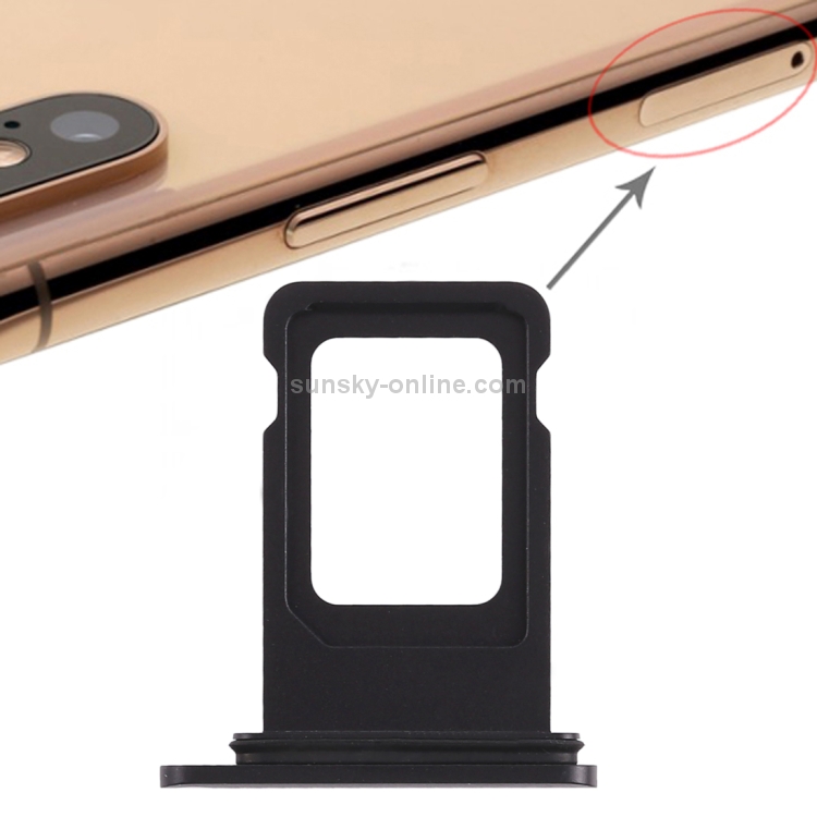Double SIM Card Tray for iPhone XR (Double SIM Card)(Black) - 4