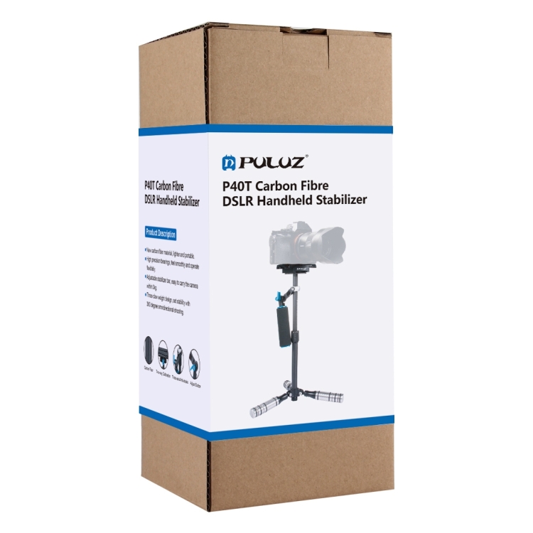 PULUZ P40T Carbon Fibre Handheld Stabilizer for DSLR & DV Digital Video & Cameras, Capacity Range:  0.5-3kg - 11