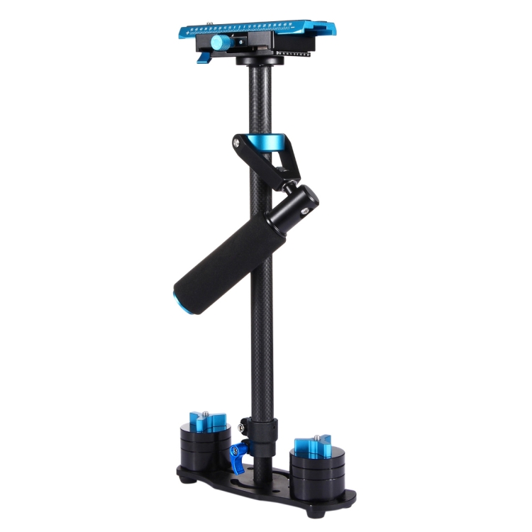 PULUZ 38.5-61cm Carbon Fibre Handheld Stabilizer for DSLR & DV Digital Video & Cameras, Load Range: 0.5-3kg(Blue) - 2