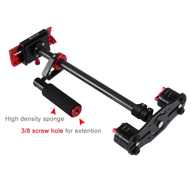 PULUZ 38.5-61cm Carbon Fibre Handheld Stabilizer for DSLR & DV Digital Video & Cameras, Load Range: 0.5-3kg(Red) - 9