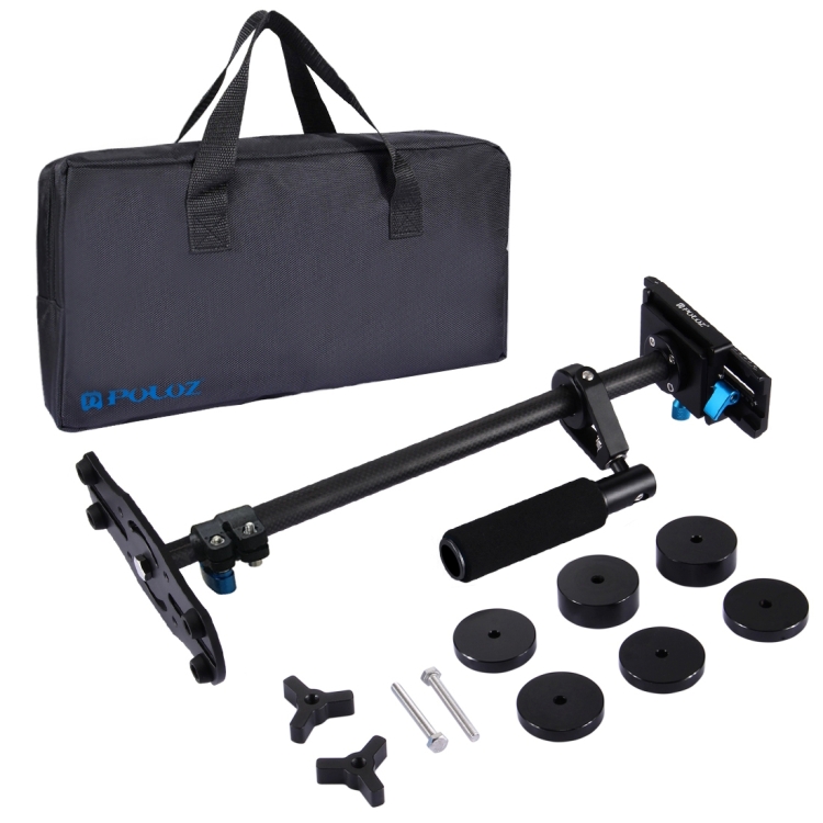 PULUZ 38.5-61cm Carbon Fibre Handheld Stabilizer for DSLR & DV Digital Video & Cameras, Load Range: 0.5-3kg(Black) - 8
