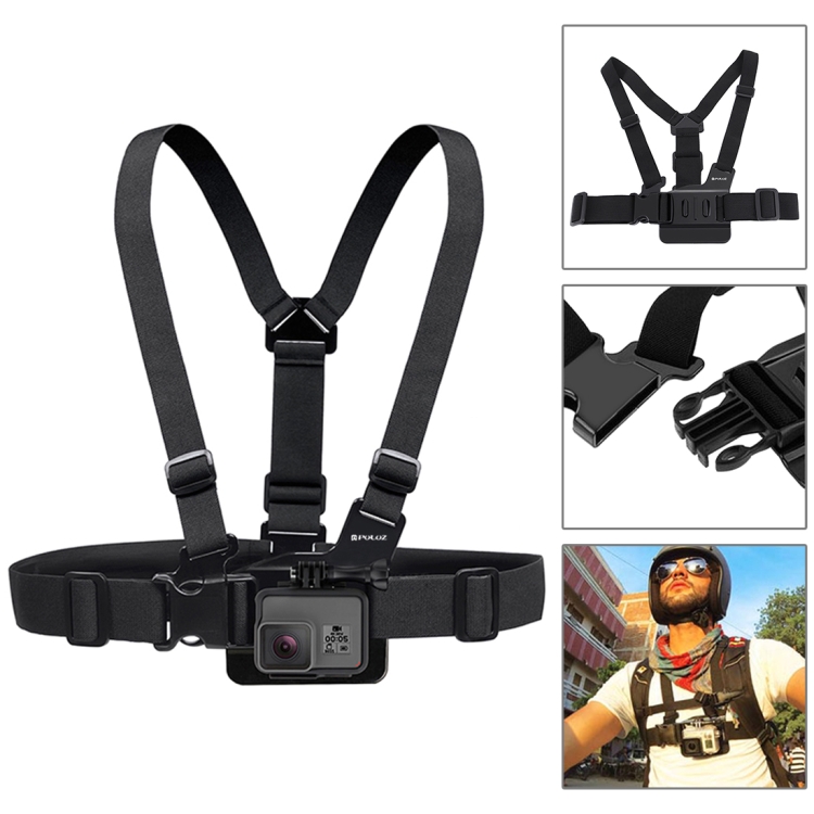 PULUZ 45 in 1 Accessories Ultimate Combo Kits (Chest Strap + Suction Cup Mount + 3-Way Pivot Arms + J-Hook Buckle + Wrist Strap + Helmet Strap + Surface Mounts + Tripod Adapter + Storage Bag + Handlebar Mount + Wrench) for GoPro Hero11 Black / HERO10 Black / GoPro HERO9 Black / HERO8 Black / HERO7 /6 /5 /5 Session /4 Session /4 /3+ /3 /2 /1, DJI Osmo Action and Other Action Cameras - 3