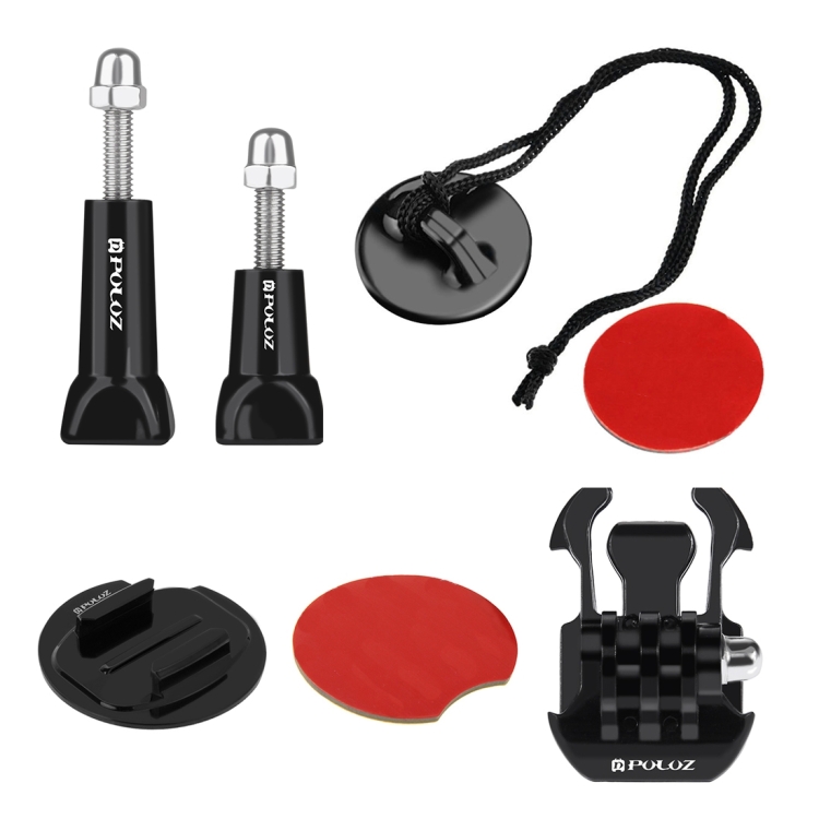 PULUZ 14 in 1 Surfing Accessories Combo Kits (Bobber Hand Grip + Floaty Sponge + Quick Release Buckle + Surf Board Mount + Floating Wrist Strap + Safety Tethers Strap + Storage Bag ) for GoPro HERO10 Black / HERO9 Black / HERO8 Black / HERO7 /6 /5 /5 Session /4 Session /4 /3+ /3 /2 /1, DJI Osmo Action and Other Action Cameras - 6