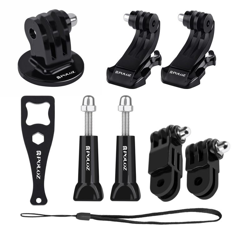 PULUZ 20 in 1 Accessories Combo Kit with Camouflage EVA Case (Chest Strap + Head Strap + Suction Cup Mount + 3-Way Pivot Arm + J-Hook Buckles + Extendable Monopod + Tripod Adapter + Bobber Hand Grip + Storage Bag + Wrench) for GoPro HERO10 Black /GoPro HERO10 Black / HERO9 Black / HERO8 Black / HERO7 /6 /5 /5 Session /4 Session /4 /3+ /3 /2 /1, DJI Osmo Action and Other Action Cameras - 8