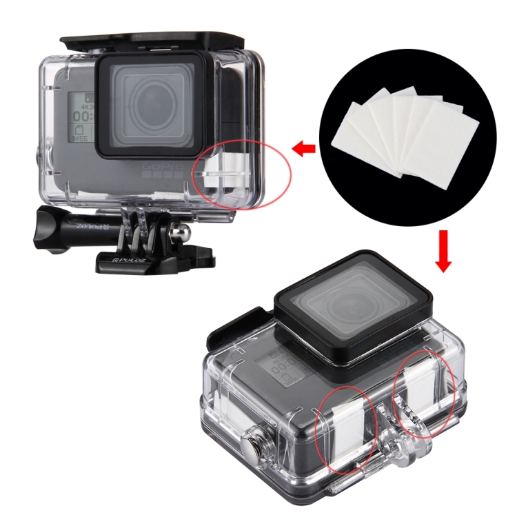 PULUZ 12 in 1 Surfing Accessories Combo Kits with Small EVA Case (Diving Case + Silicone Case +  Lens HD Screen Protector + LCD Display Tempered Glass Film + Anti-Fog Inserts + Clean Cloth) for GoPro HERO7 Black /6 /5 - 7