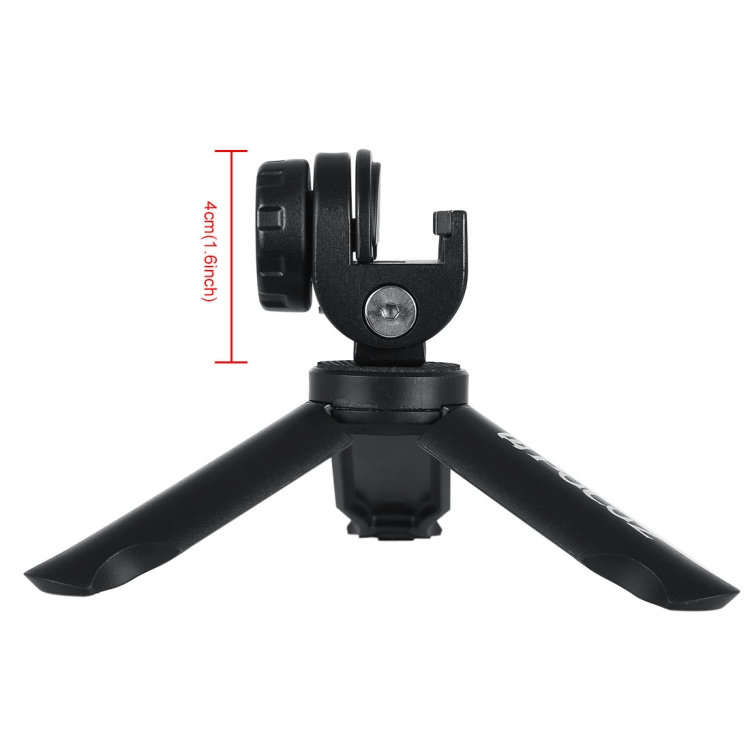 PULUZ  Folding Plastic Tripod + Phone Mount Metal Clamp for GoPro HERO Action Cameras and Cell Phones - 3