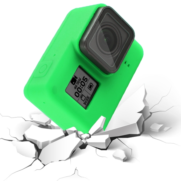Color : Green 7 Silver /6/5 Ychaoya Silicone Protective Case with Lens Cover for GoPro HERO7 Black /7 White Black
