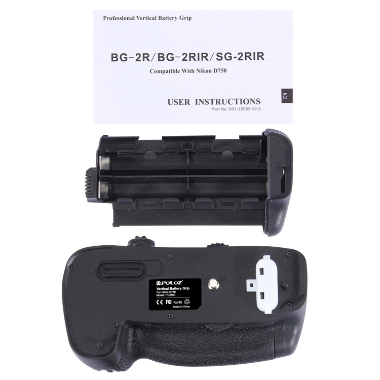 PULUZ Vertical Camera Battery Grip for Nikon D750 Digital SLR Camera - 8