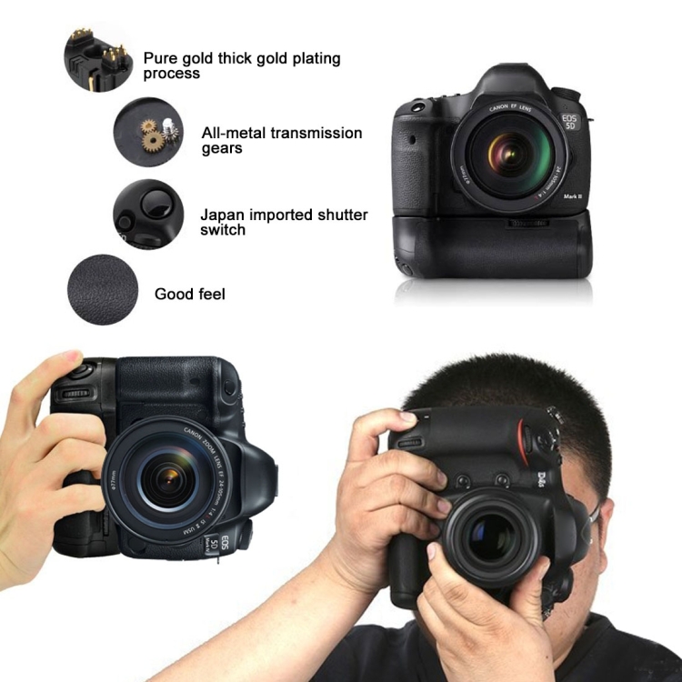 PULUZ Vertical Camera Battery Grip for Canon EOS 5D Mark IV Digital SLR Camera - 9