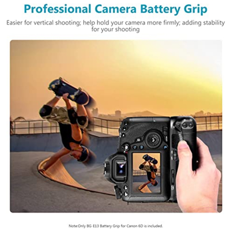 PULUZ Vertical Camera Battery Grip for Canon EOS 6D Mark II - 5