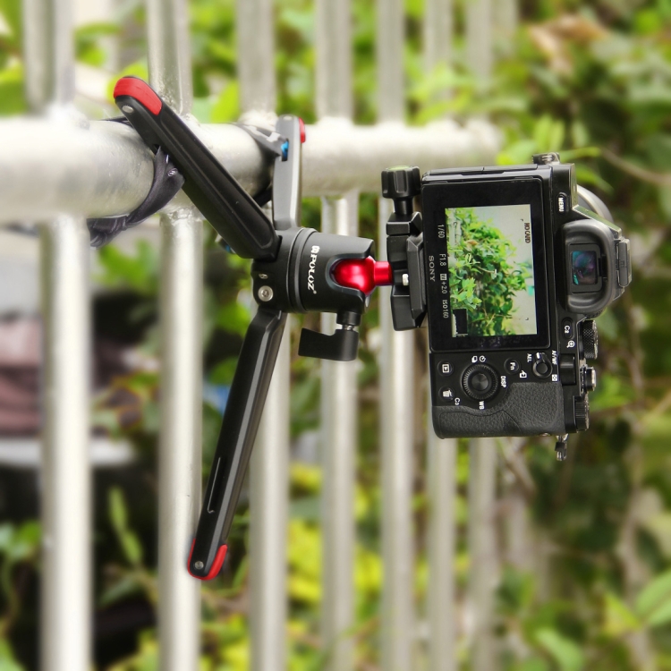 PULUZ Pocket Mini Metal Desktop Tripod Mount with 360 Degree Ball Head for DSLR & Digital Cameras, Adjustable Height: 11-21cm - 12