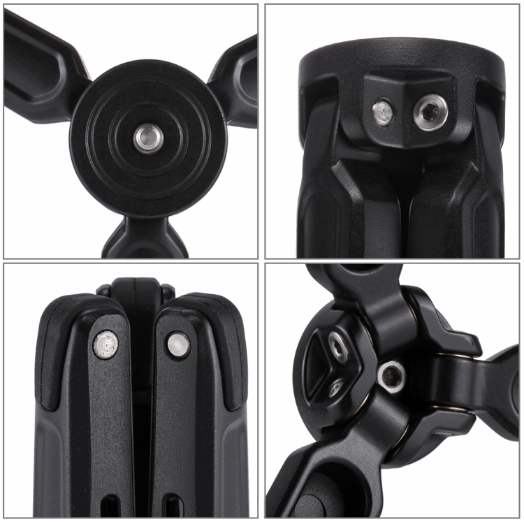 [UAE Warehouse] PULUZ Pocket Mini Metal Desktop Tripod Mount with 1/4 inch to 3/8 inch Thread Adapter Screw for DSLR & Digital Cameras, Adjustable Height: 4.5-15cm, Load: 20kg - 7