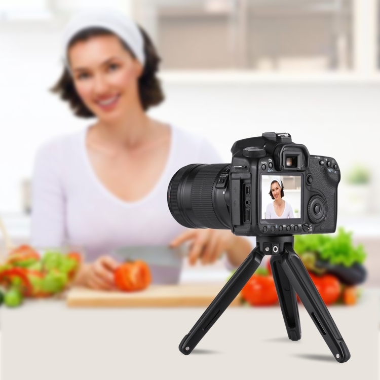 [UAE Warehouse] PULUZ Pocket Mini Metal Desktop Tripod Mount with 1/4 inch to 3/8 inch Thread Adapter Screw for DSLR & Digital Cameras, Adjustable Height: 4.5-15cm, Load: 20kg - 9
