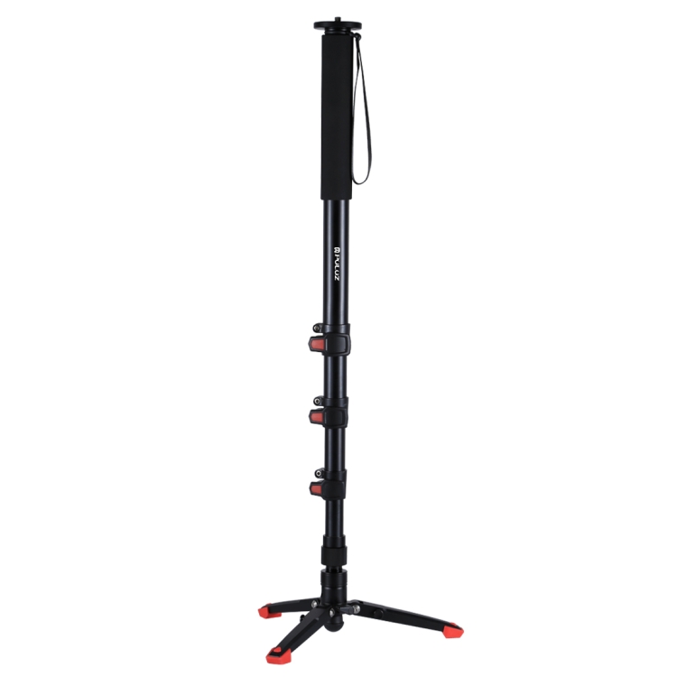 PULUZ Four-Section Telescoping Aluminum-magnesium Alloy Self-Standing Monopod with Support Base Bracket - 2