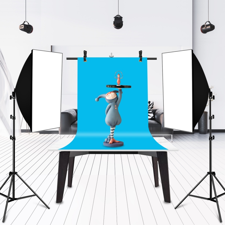 67cm T-Shape Photo Studio Background Support Stand Backdrop Crossbar Bracket with Clips, No Backdrop(Black) - 5