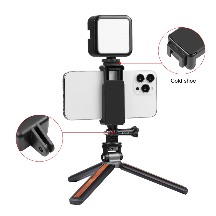 PULUZ Selfie Sticks Tripod Mount Adapter Phone Clamp for iPhone, Samsung, HTC, Sony, LG and other Smartphones - 4
