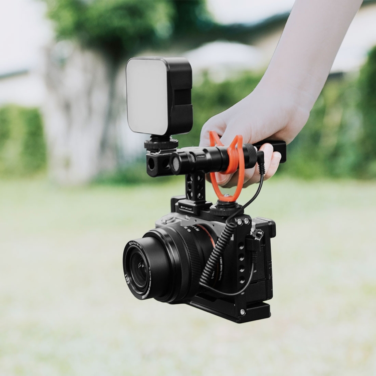 PULUZ Video Camera Cage Filmmaking Rig with Handle for Sony Alpha 7C / ILCE-7C / A7C(Black) - 7
