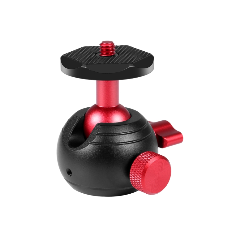 PULUZ 360 Degree Panoramic Metal Tripod Ball Head Adapter(Red) - 1