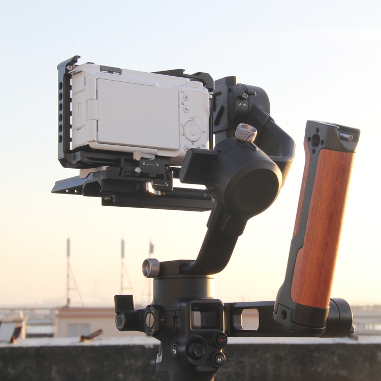 PULUZ Wood Handle Metal Camera Cage Stabilizer Rig/نماکم