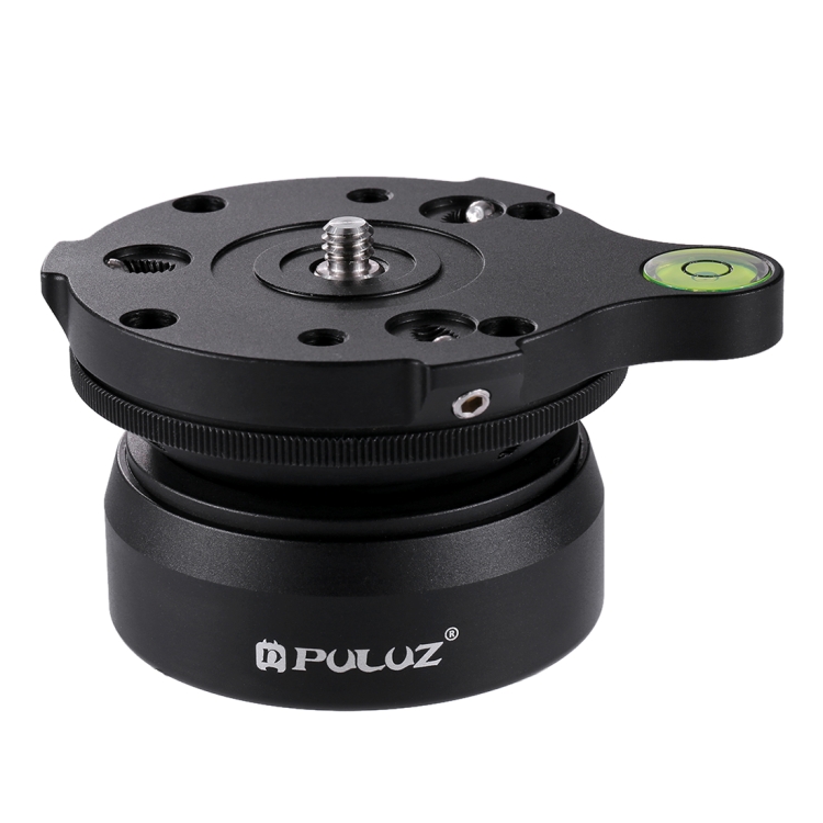 PULUZ 1/4 inch Thread Dome Professional Tripod Leveling Head Base with Bubble Level - 1