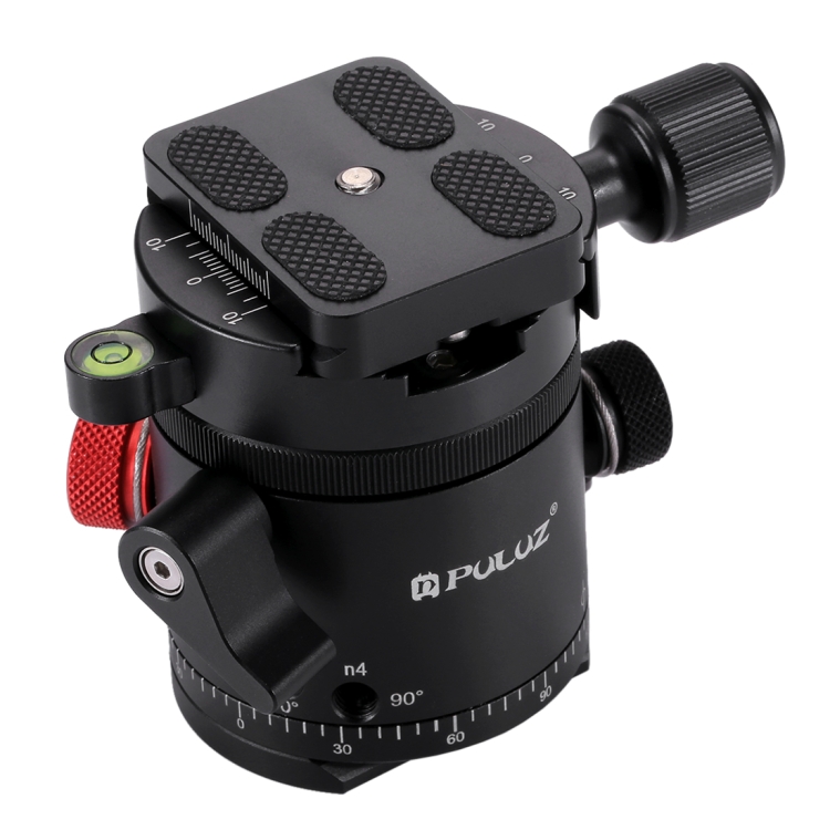PULUZ Aluminum Alloy Panoramic 360 Degree Indexing Rotator Ball Head with Quick Release Plate for Camera Tripod Head - 1