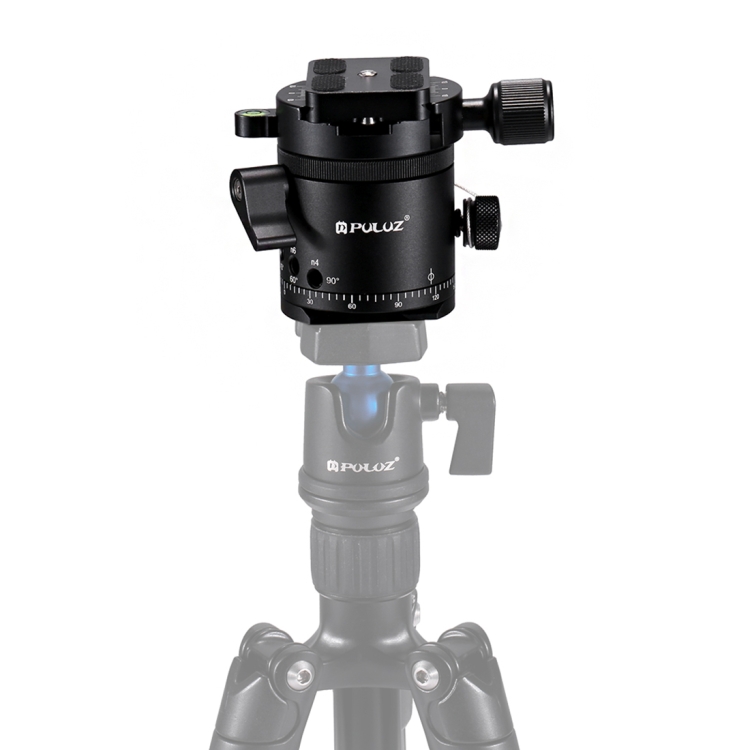 PULUZ Aluminum Alloy Panoramic 360 Degree Indexing Rotator Ball Head with Quick Release Plate for Camera Tripod Head - 8