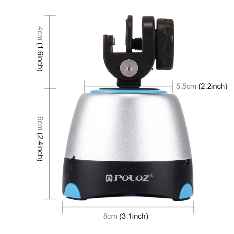 PULUZ Electronic 360 Degree Rotation Panoramic Head with Remote Controller for Smartphones, GoPro, DSLR Cameras(Blue) - 3
