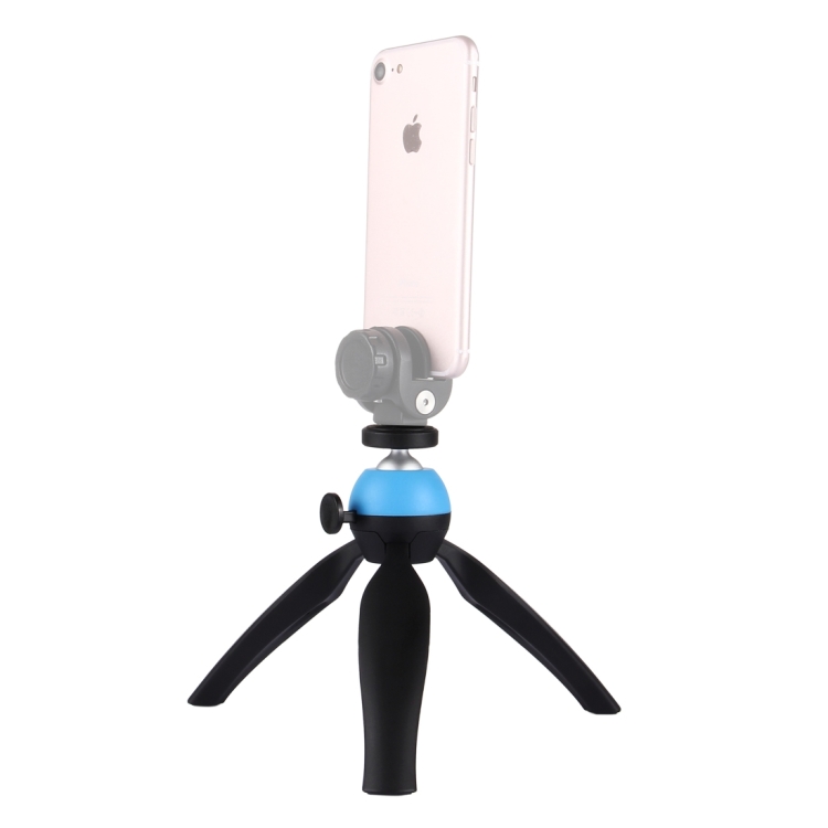 [US Warehouse] PULUZ Pocket Mini Tripod Mount with 360 Degree Ball Head for Smartphones, GoPro, DSLR Cameras(Blue) - 5