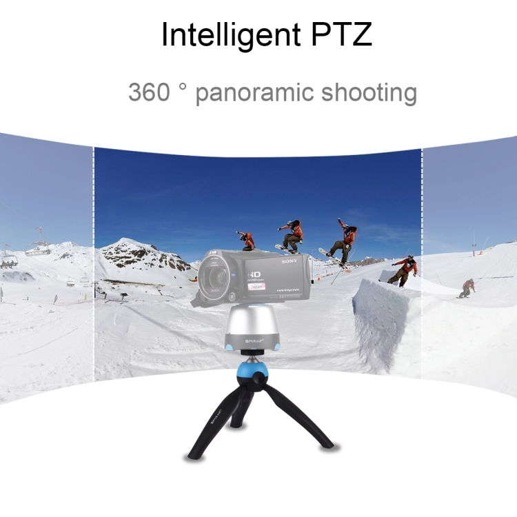 [US Warehouse] PULUZ Pocket Mini Tripod Mount with 360 Degree Ball Head for Smartphones, GoPro, DSLR Cameras(Blue) - 7