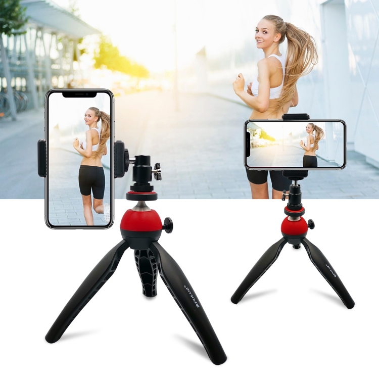 PULUZ Pocket Mini Tripod Mount with 360 Degree Ball Head for Smartphones, GoPro, DSLR Cameras(Red) - 4