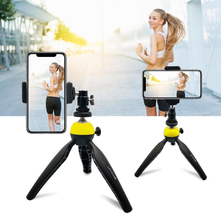 PULUZ Pocket Mini Tripod Mount with 360 Degree Ball Head for Smartphones, GoPro, DSLR Cameras(Yellow) - 4