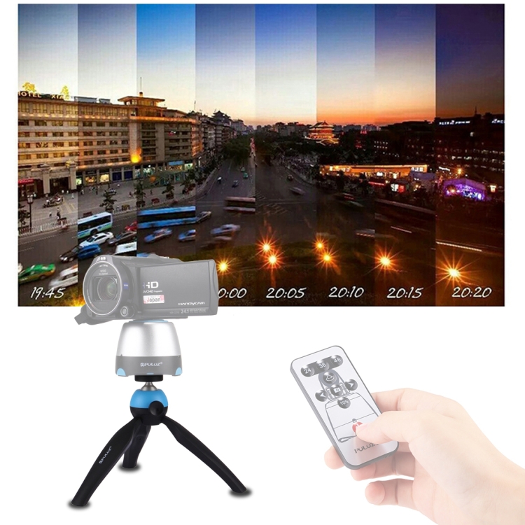 PULUZ Pocket Mini Tripod Mount with 360 Degree Ball Head & Phone Clamp for Smartphones(Blue) - 7