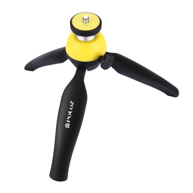 PULUZ Pocket Mini Tripod Mount with 360 Degree Ball Head & Phone Clamp for Smartphones(Yellow) - 2