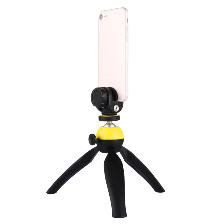 PULUZ Pocket Mini Tripod Mount with 360 Degree Ball Head & Phone Clamp for Smartphones(Yellow) - 5